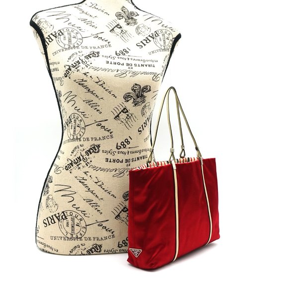 Prada Satin Tote Red - Picture 14 of 15